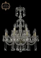 Люстра подвесная хрустальная 11.12.8+4.195.XL-67.Br.Sp Богемиа Арт Классик прозрачная на 12 ламп, основание бронзовое в стиле классический Люстра подвесная хрустальная 11.12.8+4.195.XL-67.Br.Sp Богемиа Арт Классик прозрачная на 12 ламп, основание бронзовое в стиле классический